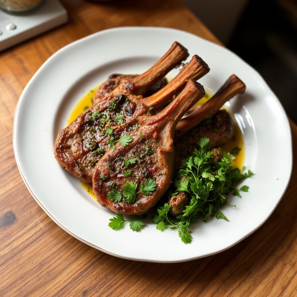 Grilled Lamb Chops with Spiced Herb Marinade