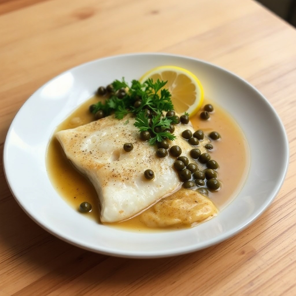Pan-Seared Fish with Lemon Caper Sauce