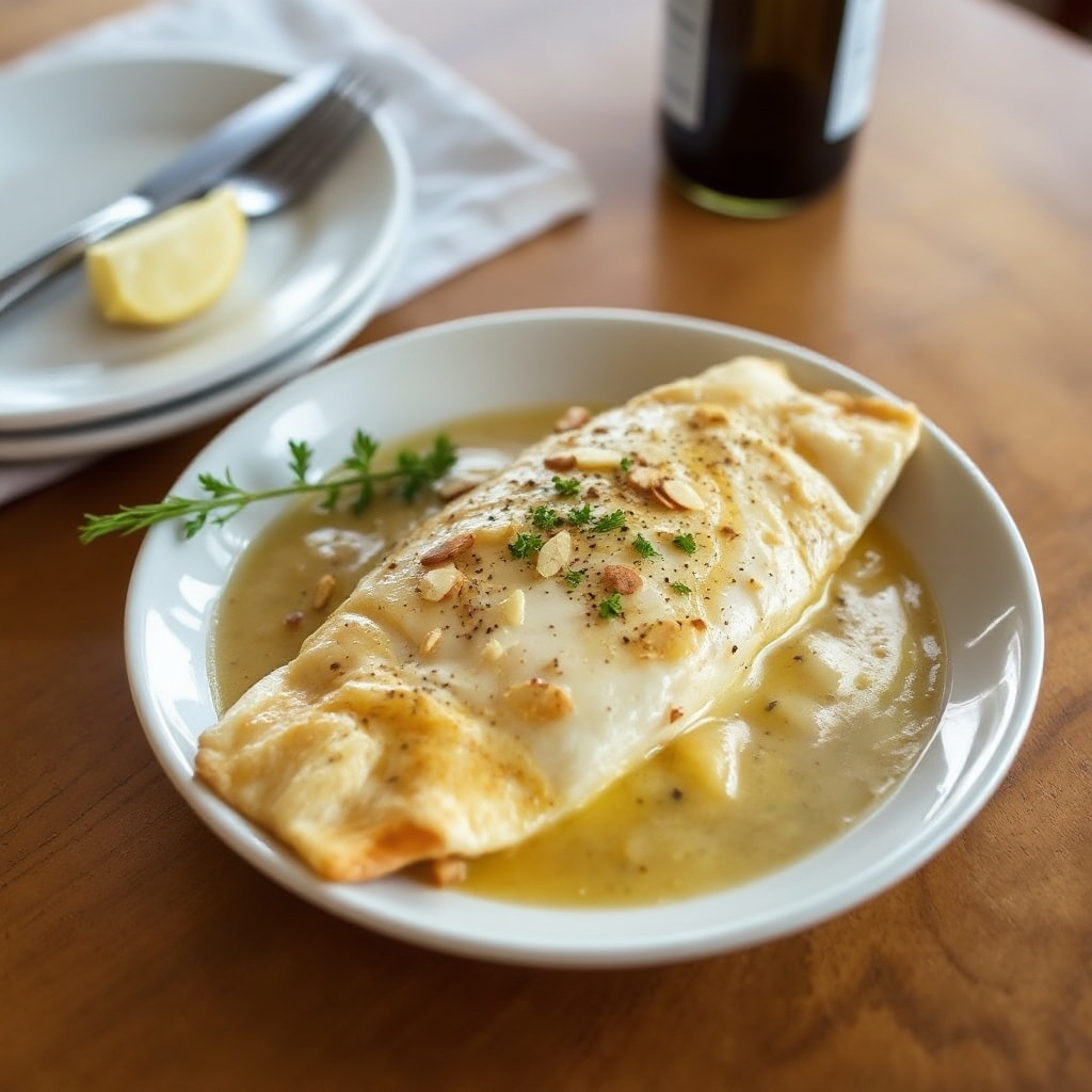 Flounder with Almond Butter Sauce