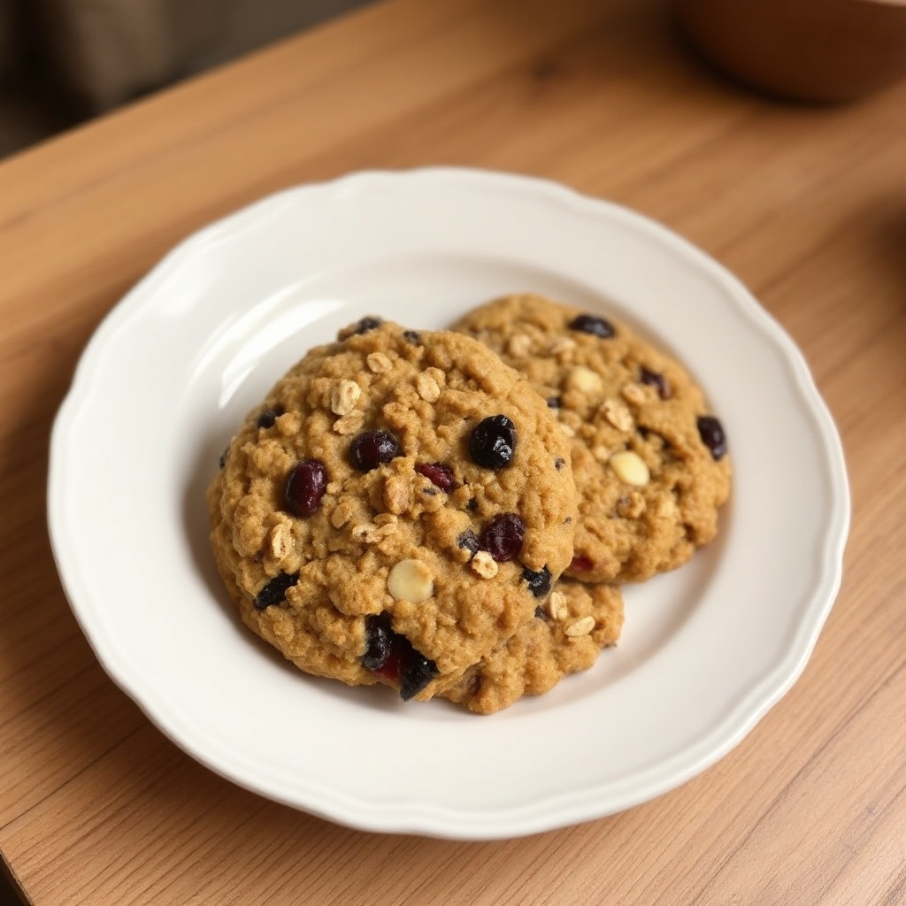 Biscotti Chewy di Avena e Mirtilli Rossi