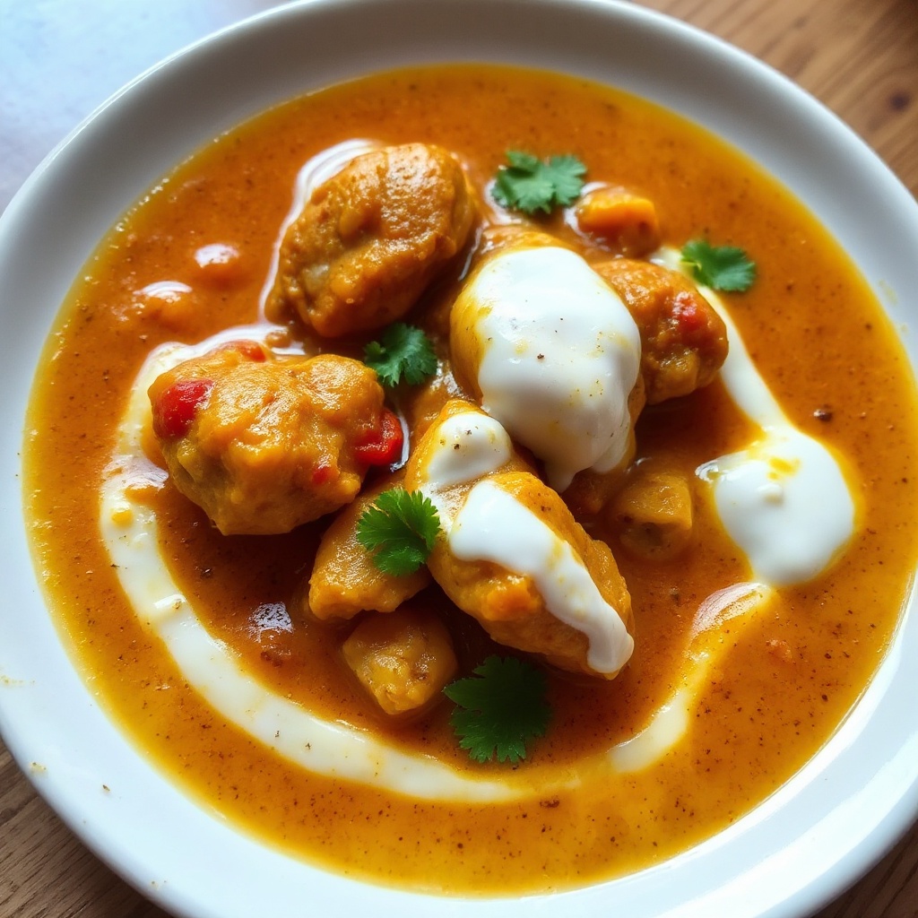 Spiced Chicken Curry with Mango Sauce