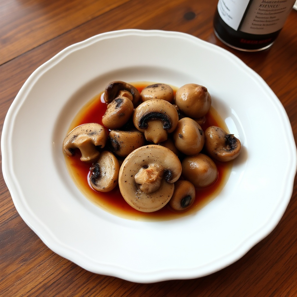 Quick Microwave Wine-Infused Mushrooms