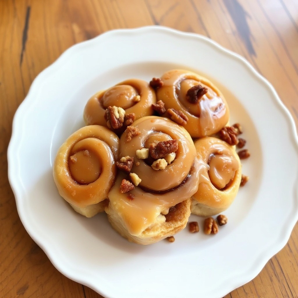 Delicious Overnight Caramel Nut Pull-Apart Rolls