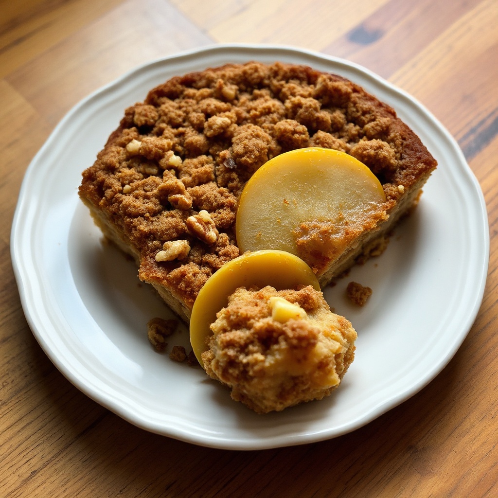 Gewürzter Herbst-Apfel-Crumble-Kuchen