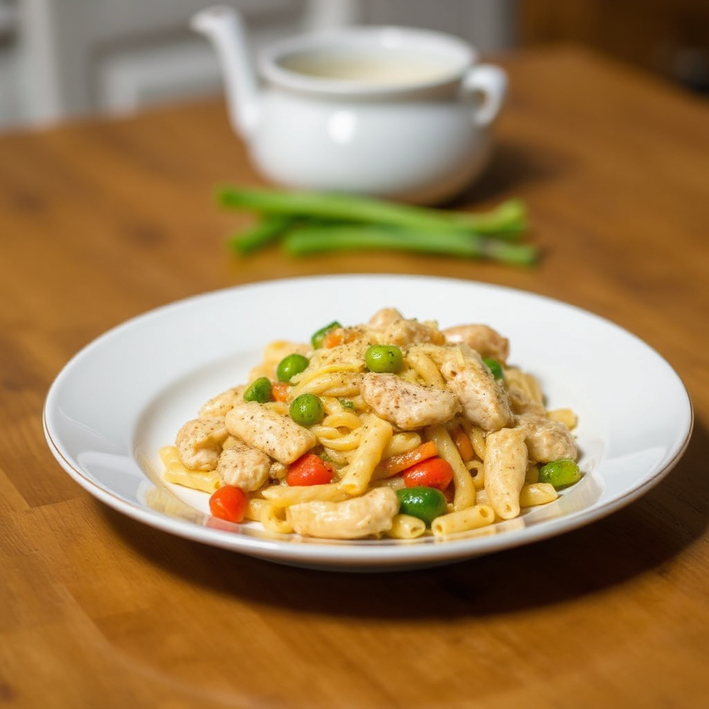 Pasta Deliziosa con Pollo e Verdure al Formaggio