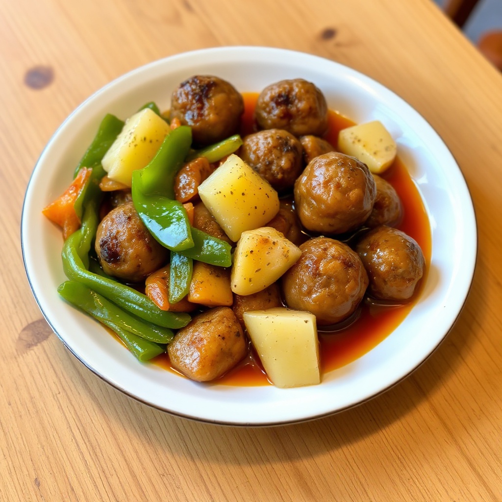 Polpette Dolce e Salate in Stile Hawaiano