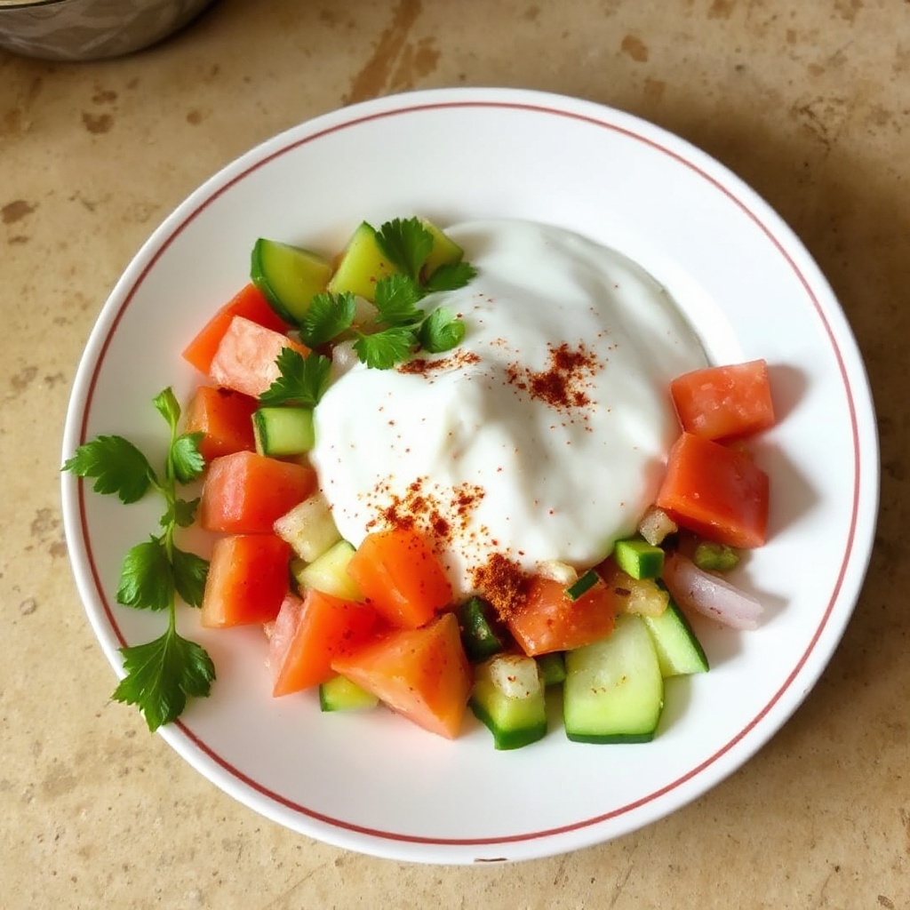 Erfrischendes Indisches Raita Vergnügen