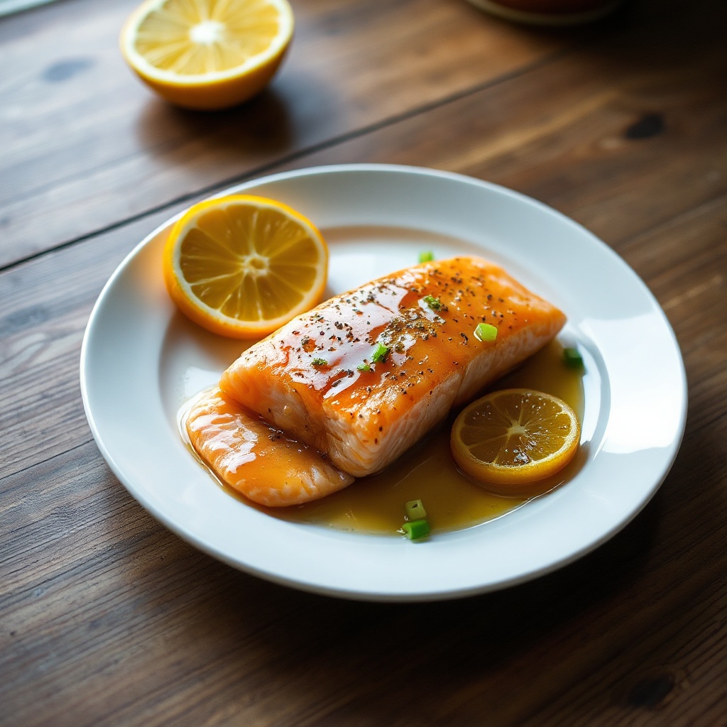 Zitronen-Honig-Glasierter Lachs