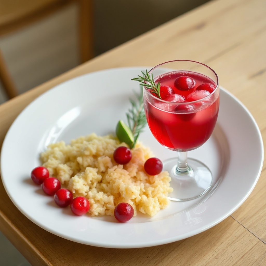 Festlicher Cranberry-Sparkle-Cocktail