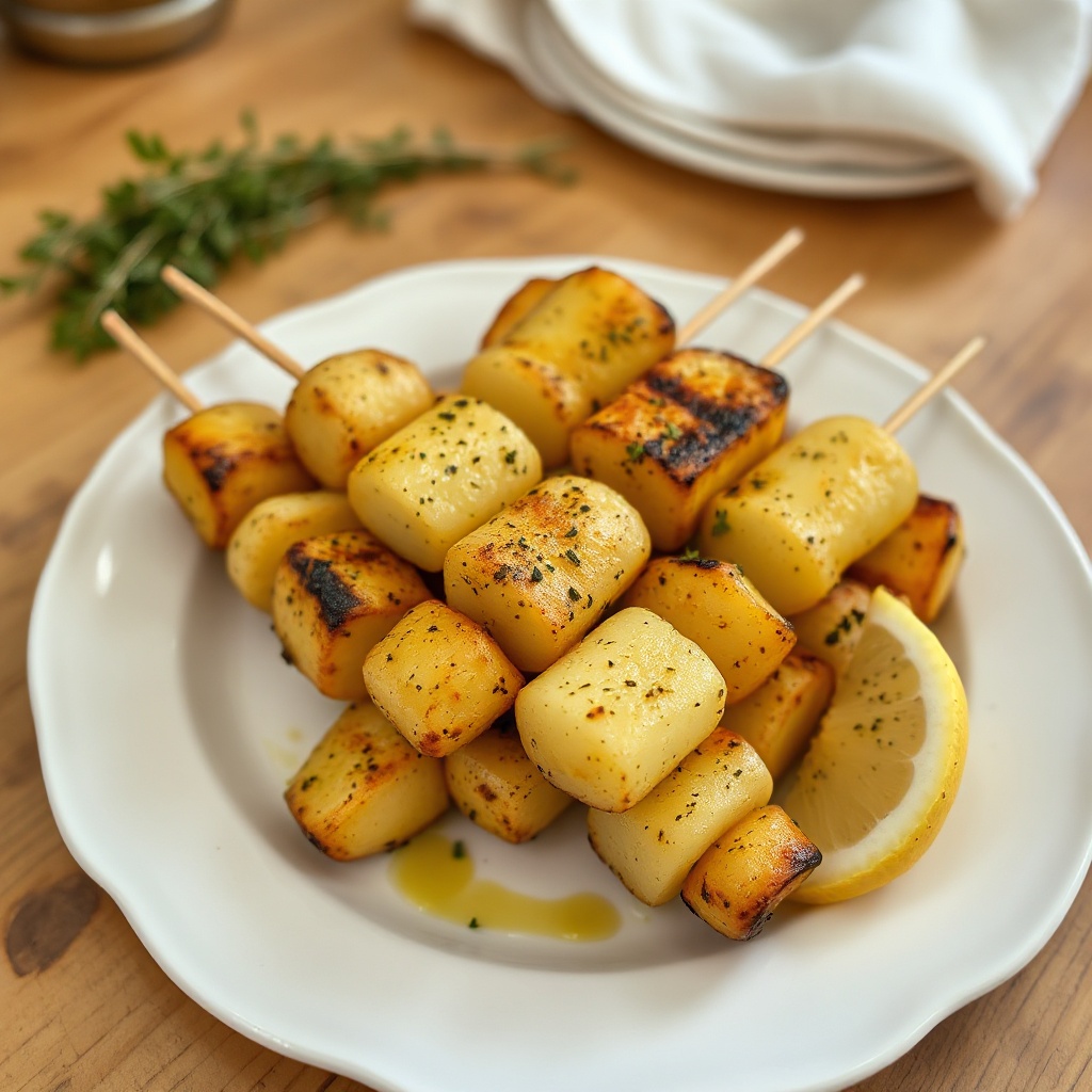 Spiedini di Patate Aromatizzate alla Griglia