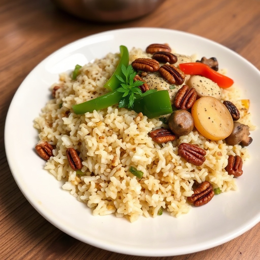 Savory Pecan Vegetable Rice