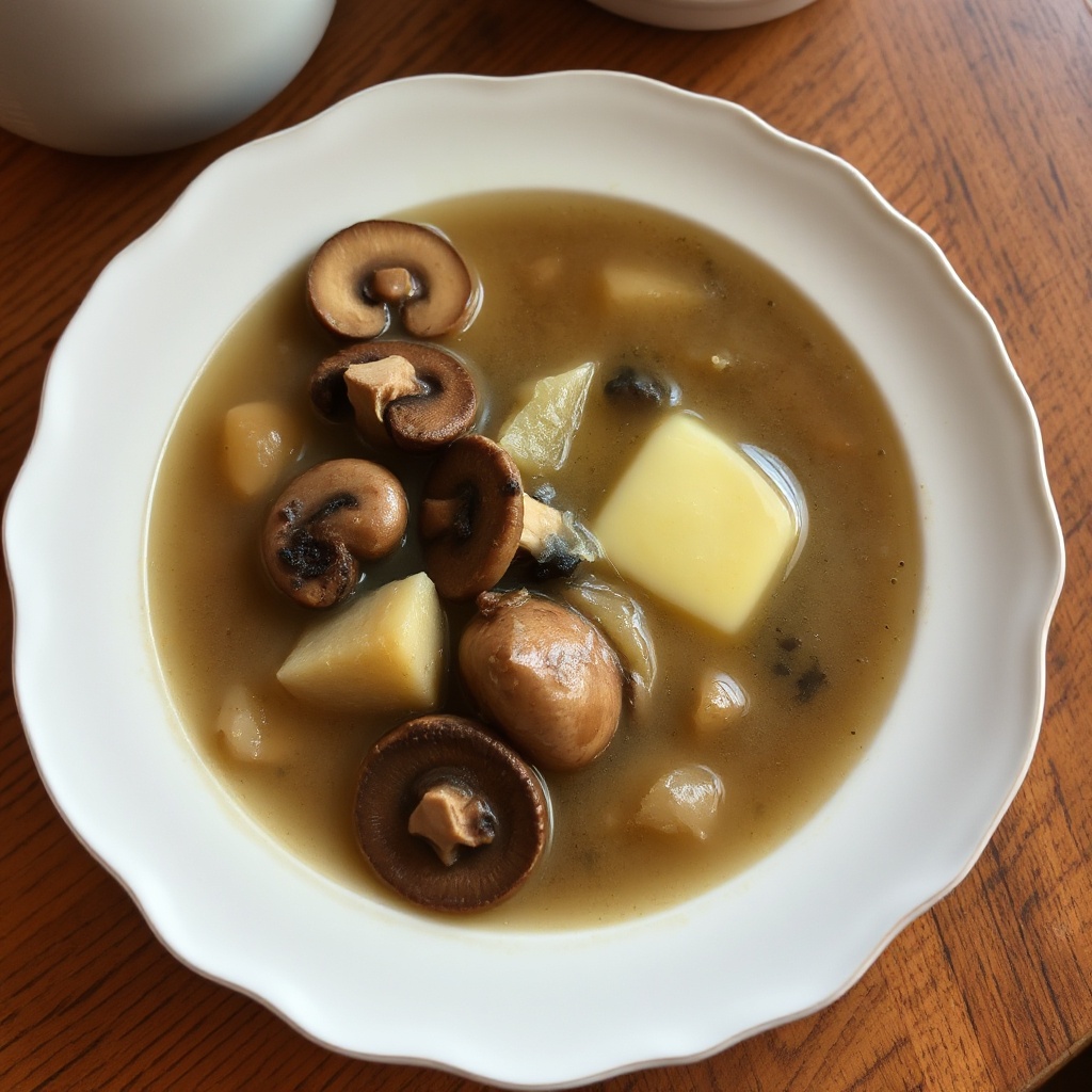 Zuppa di Funghi per le Feste in Stile Slovacco