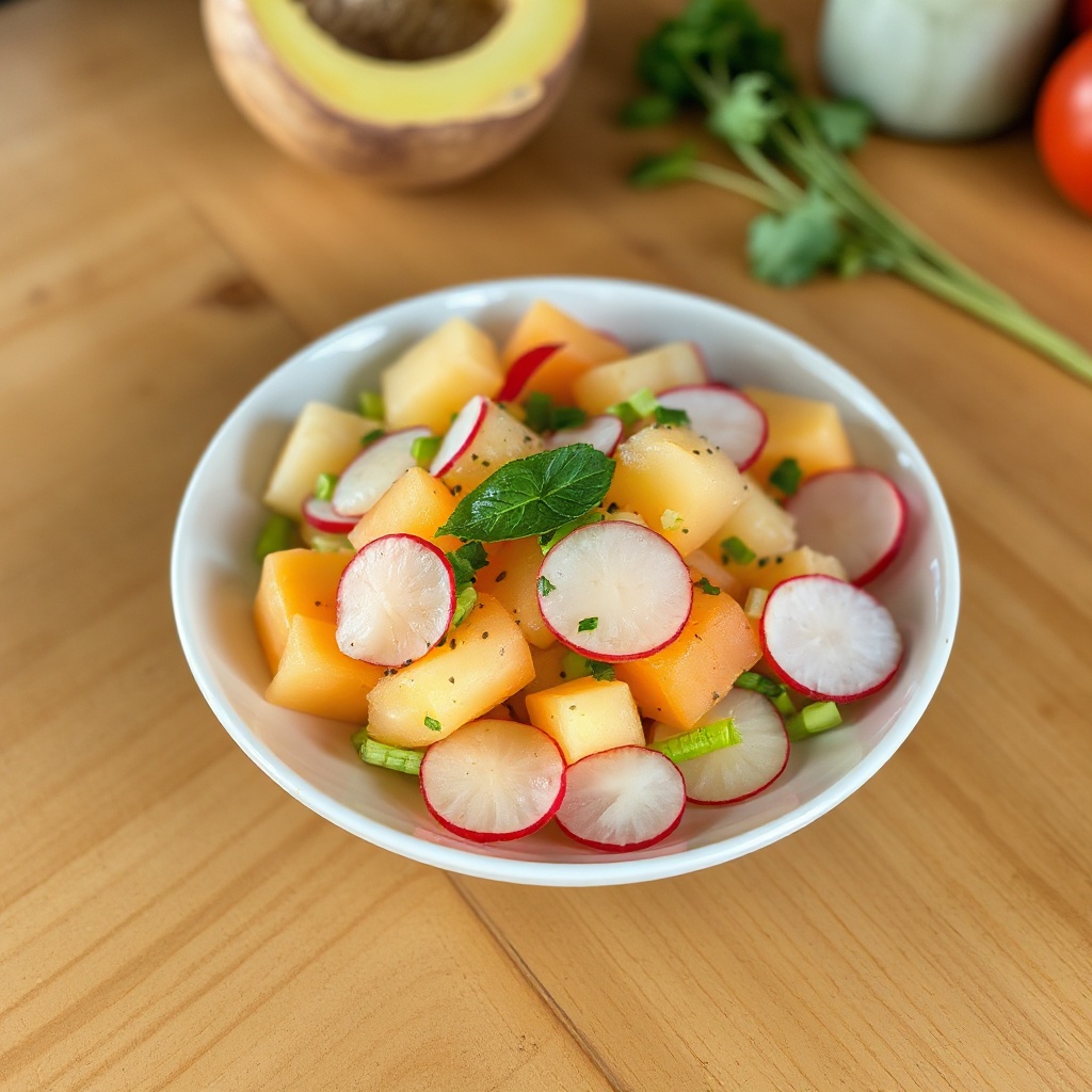 Erfrischender Sommersalat mit Melone
