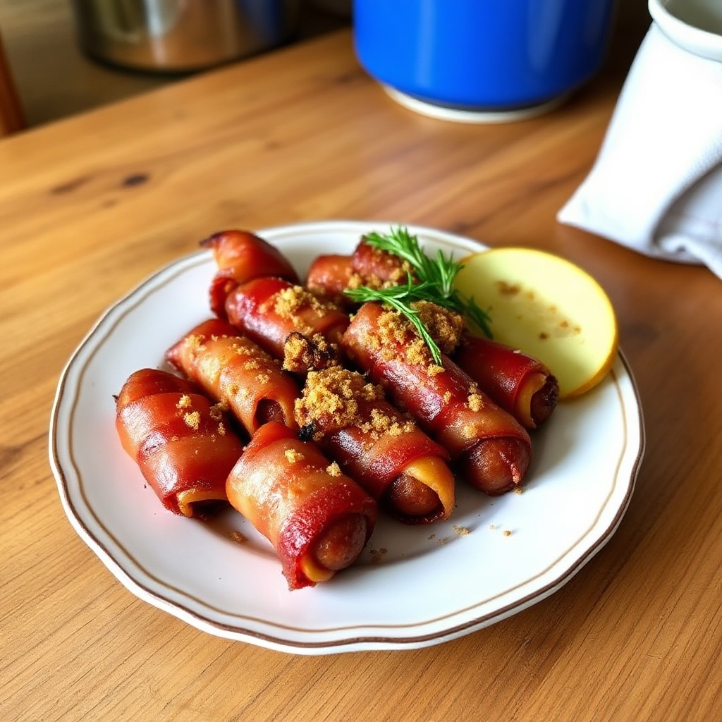 Sweet and Savory Bacon-Wrapped Sausage Bites