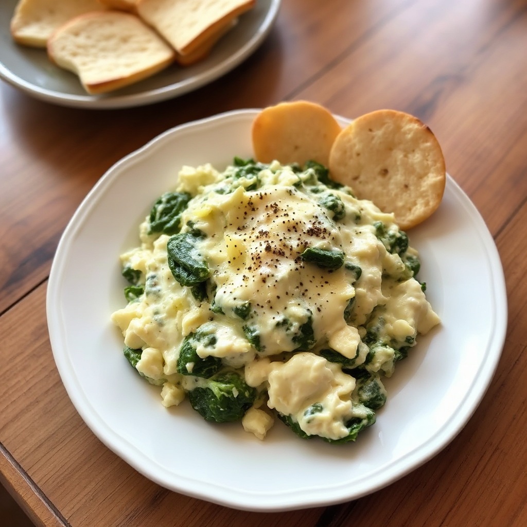 Cheesy Artichoke and Spinach Dip