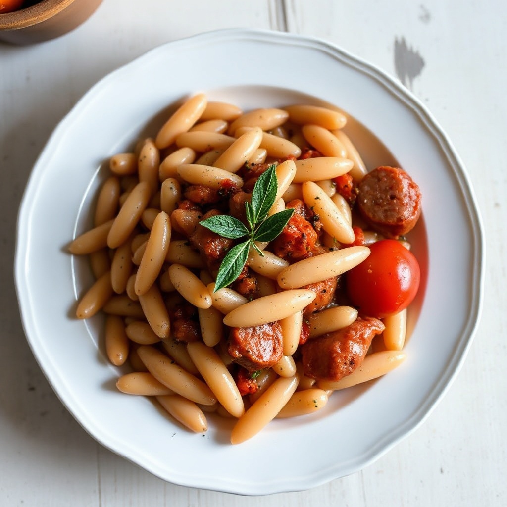 Hearty Cannellini Beans with Sausage and Herbs
