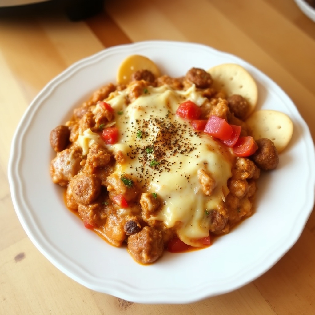 Zesty Slow Cooker Cheese Dip