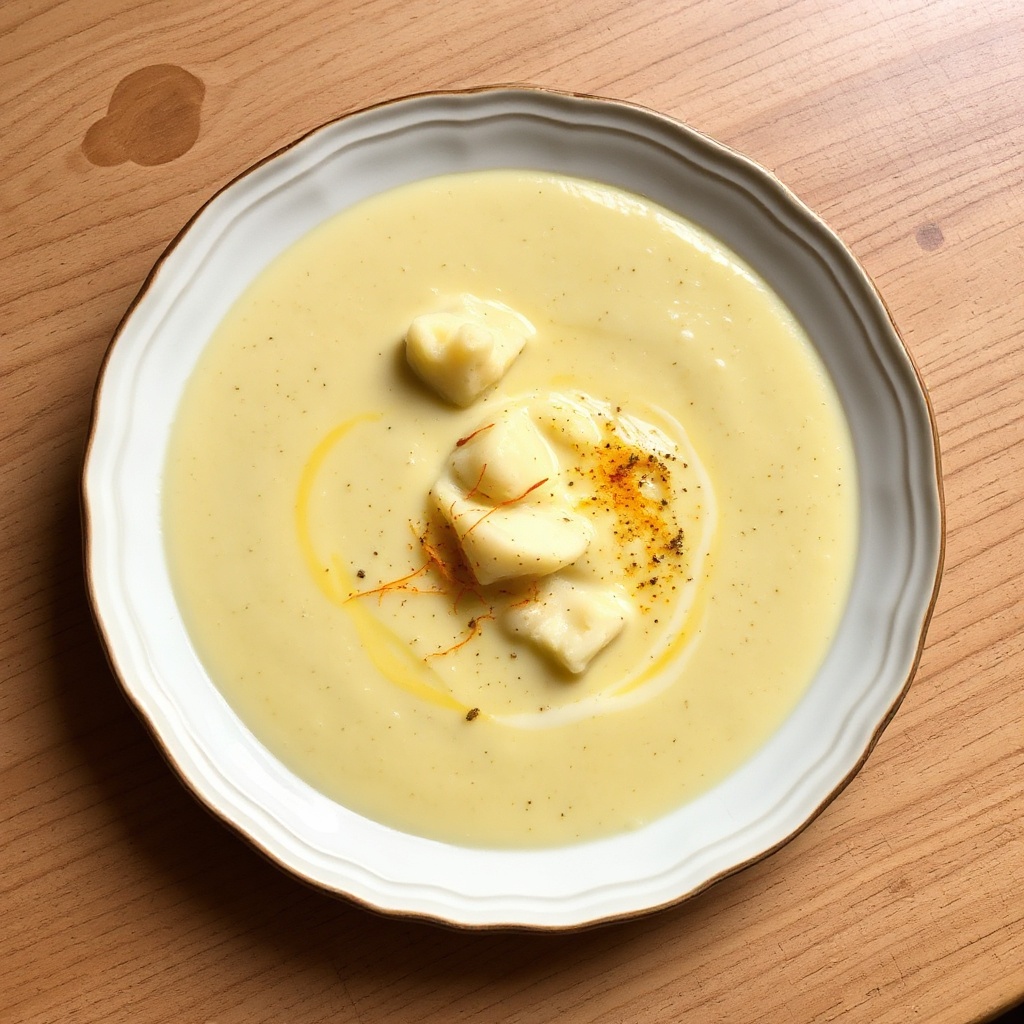Creamy Saffron Cauliflower Soup