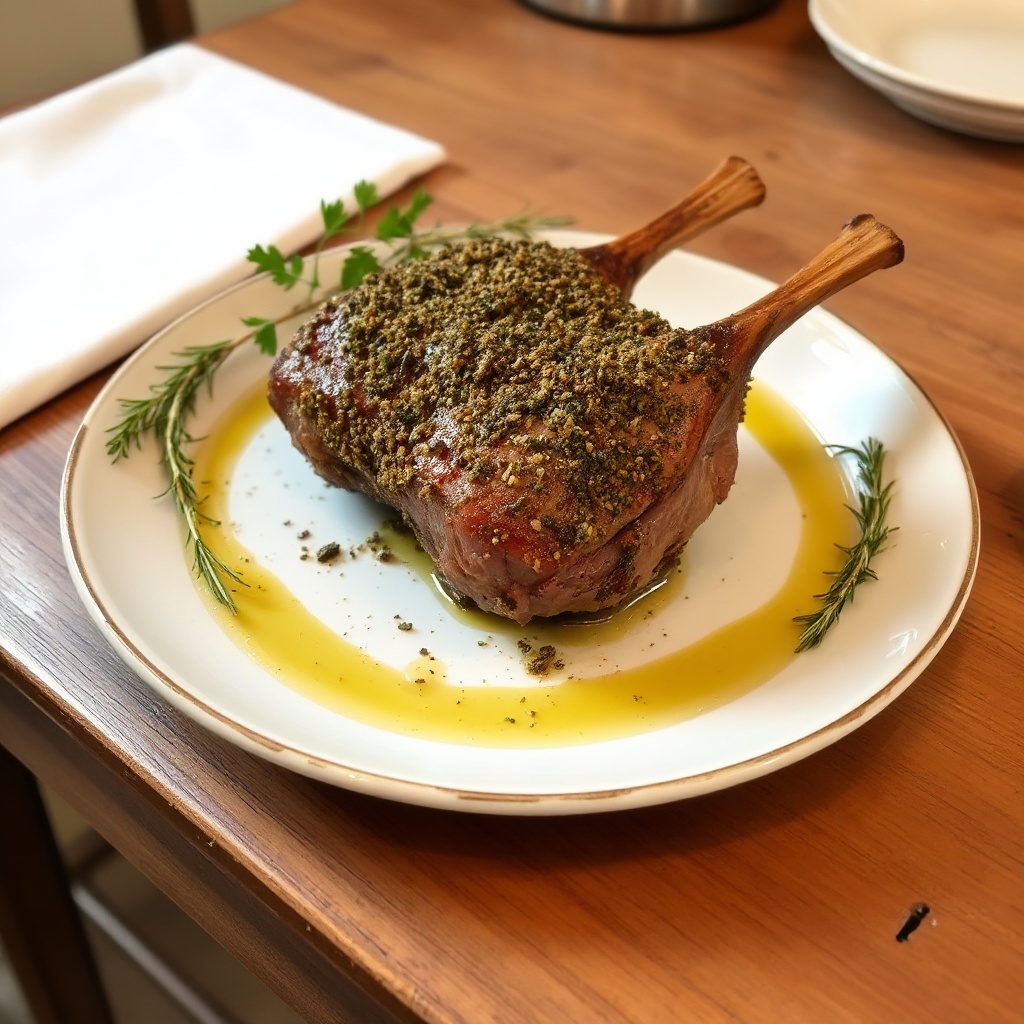 Agnello Arrosto con Crosta di Erbe