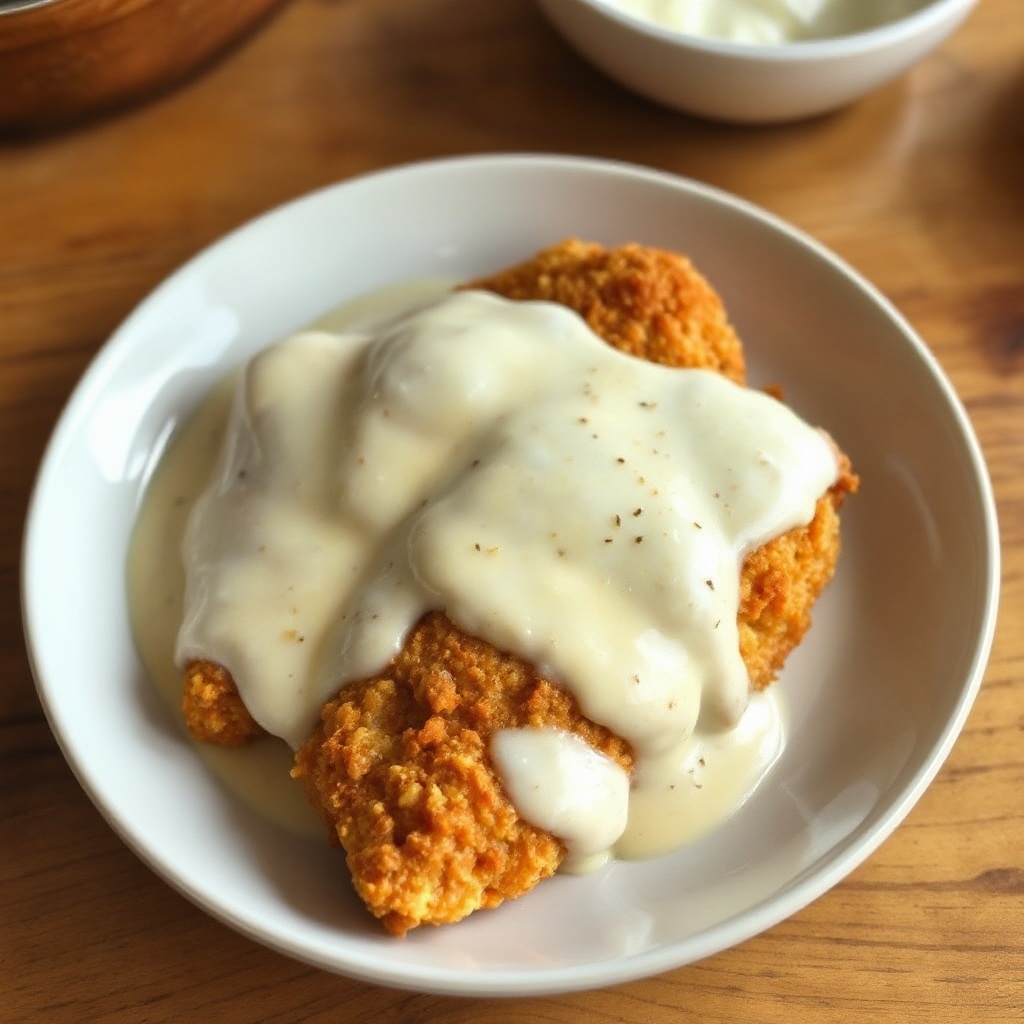 Crispy Oven-Baked Chicken with Buttermilk Gravy