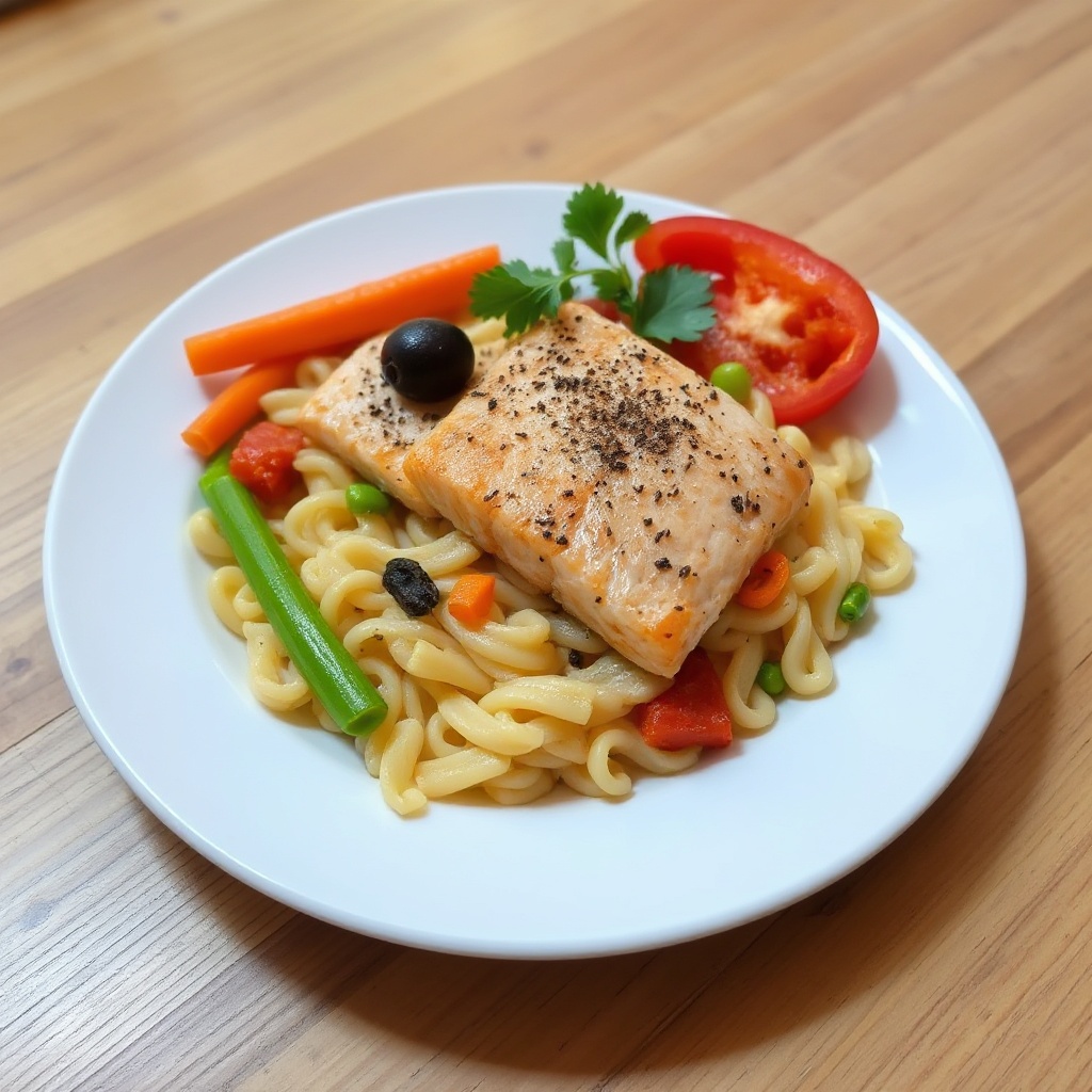 Delizia di Pasta al Salmone Mediterraneo