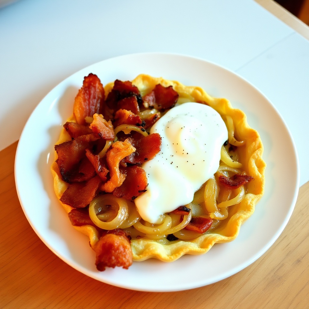 Herzhafter Zwiebel-Bacon-Kuchen