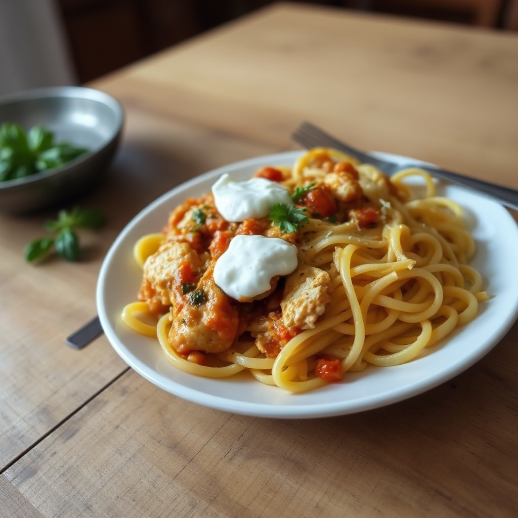 Deliziosa Pasta di Pollo Piccante