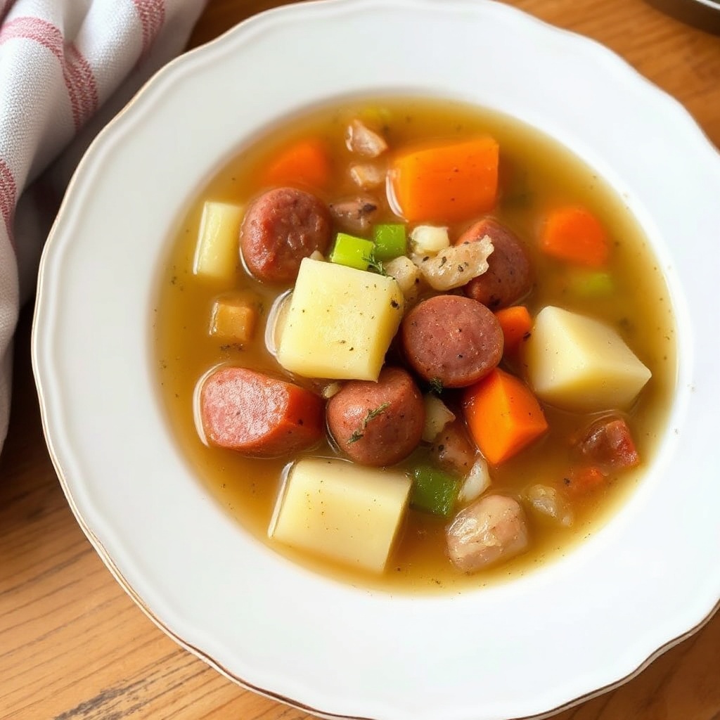 Herzhafter Kielbasa-Gemüsesuppe