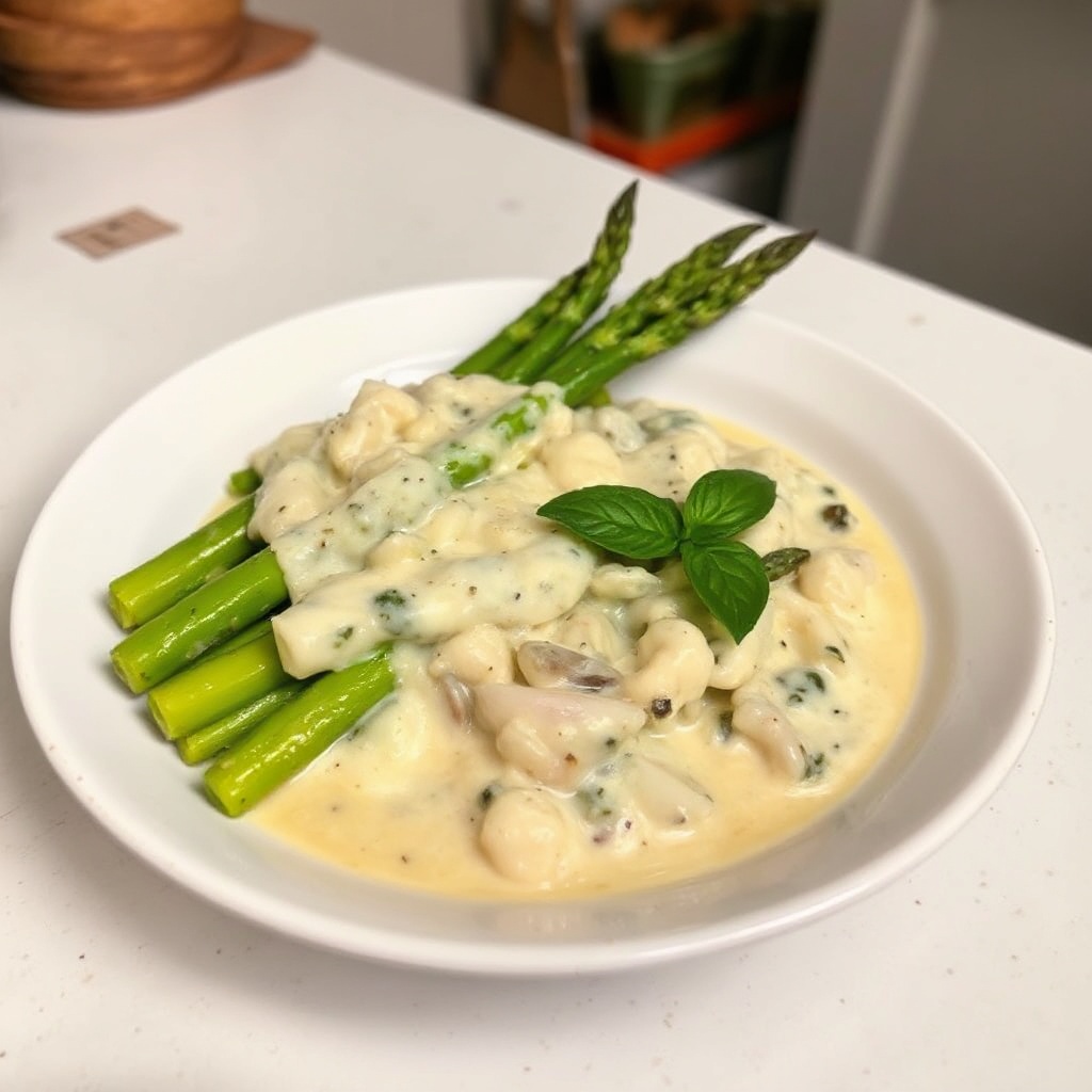 Vegane Cremige Spargel-Delikatesse