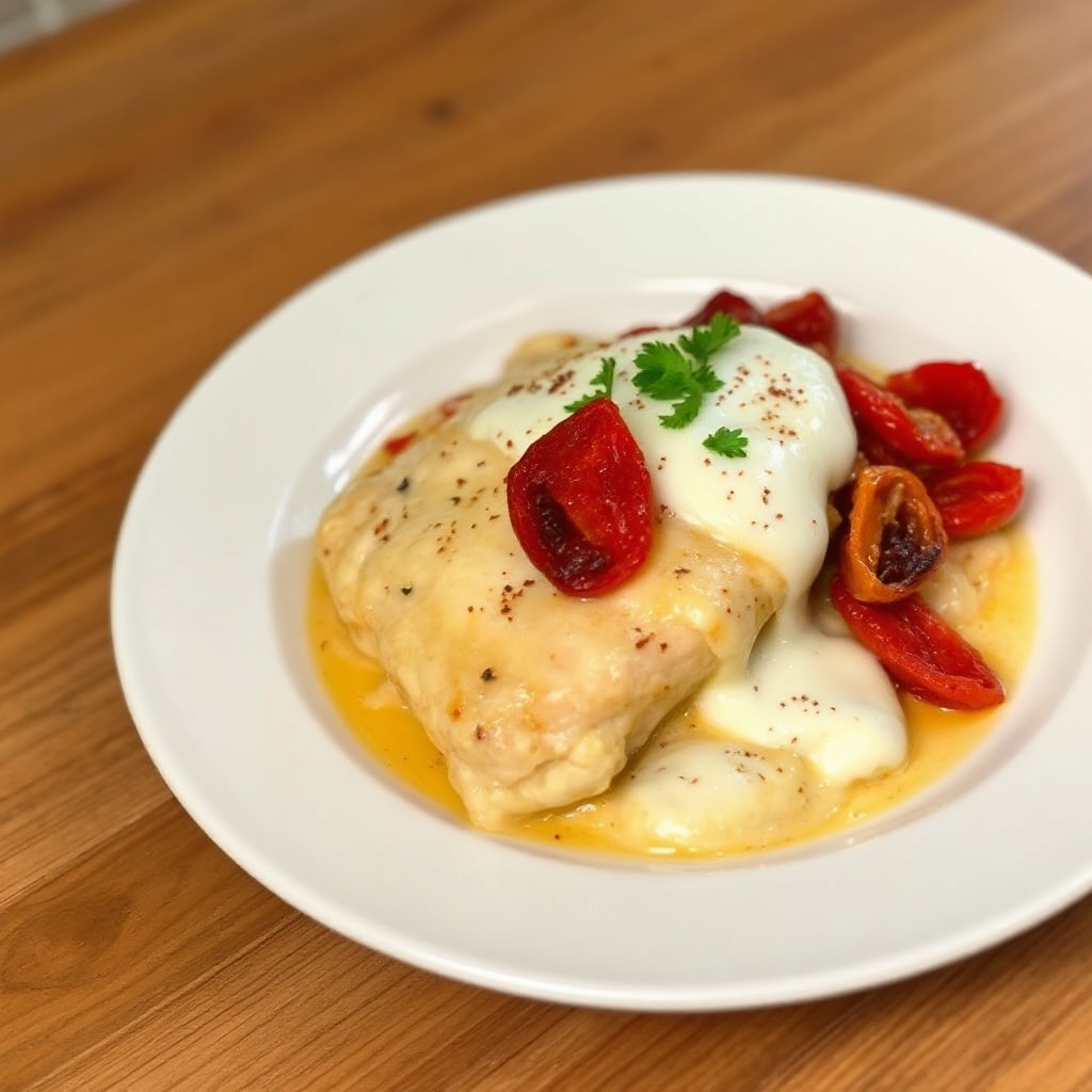 Cremiges Hähnchen mit getrockneten Tomaten
