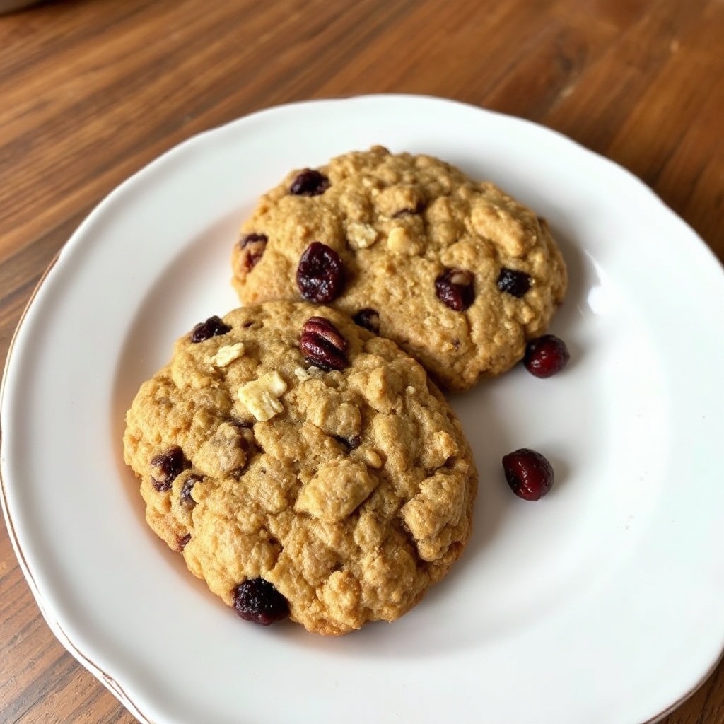 Chewy Oatmeal Cranberry Pecan Cookies