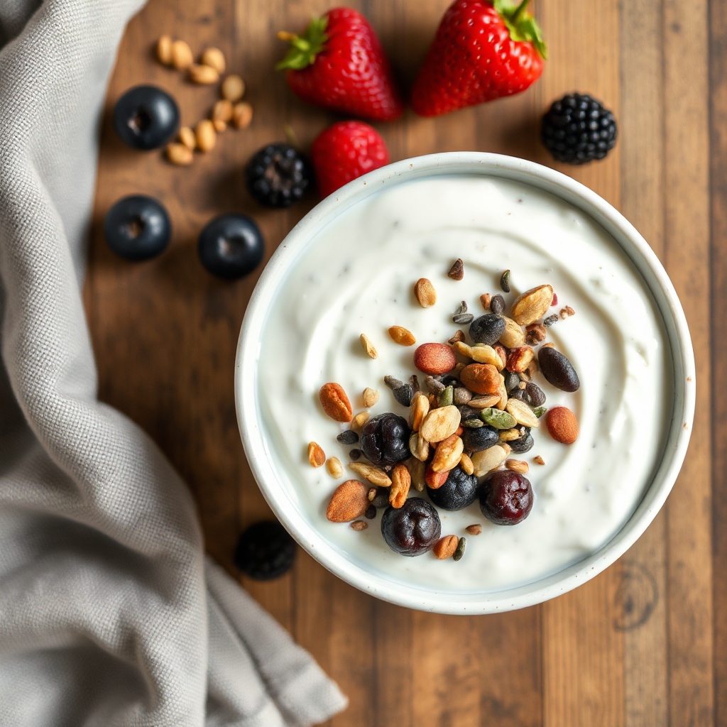 Greek Yoghurt with Nuts, Seeds and Berries