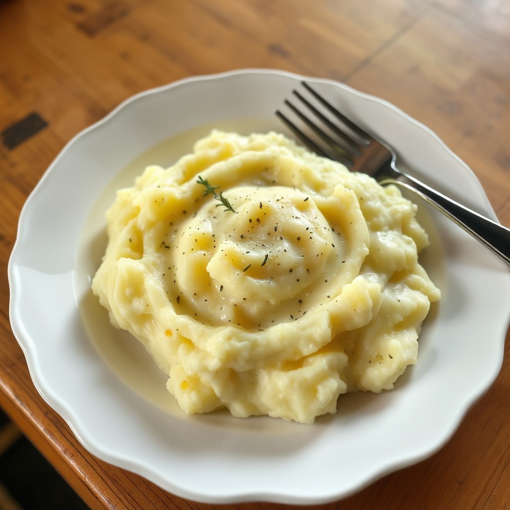 Purè di Patate Cremoso all'Aglio e Erbe