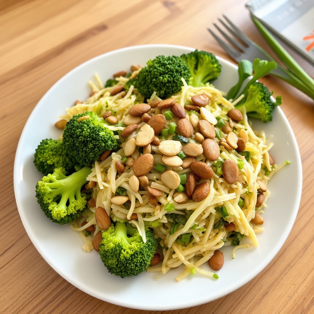 Crunchy Broccoli Slaw with Ramen and Almonds