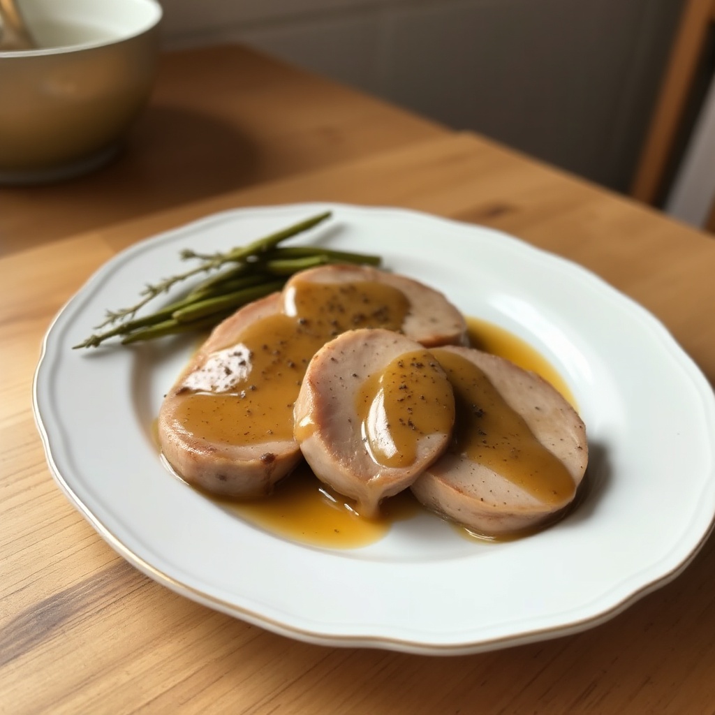 Peppered Pork Medallions with Brandy Sauce