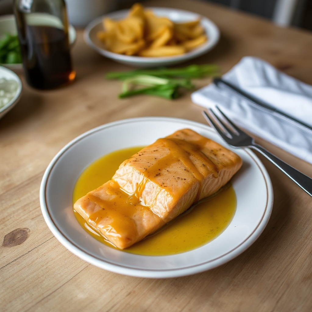 Salmone Glassato al Miele e Senape