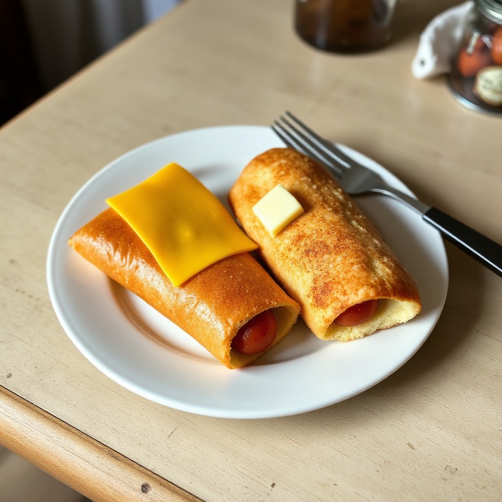 Käse-Hot-Dog-Röllchen