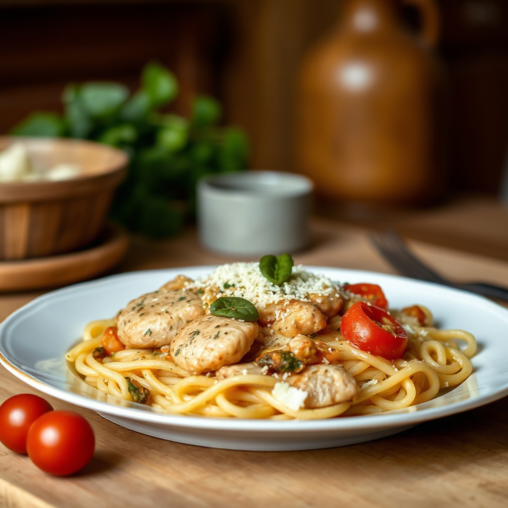 Pollo Brasato Salato con Pasta Aromatica