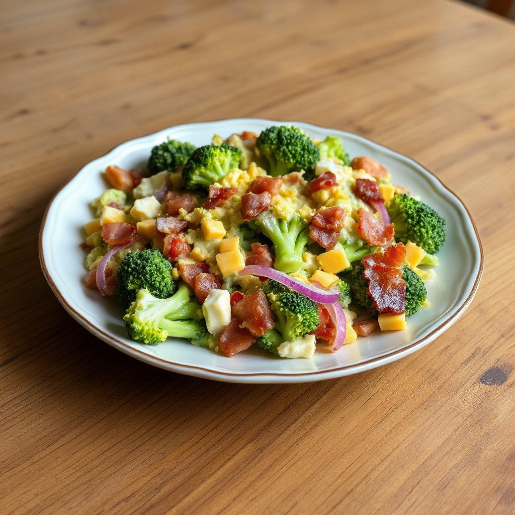 Insalata Cremosa di Broccoli e Bacon