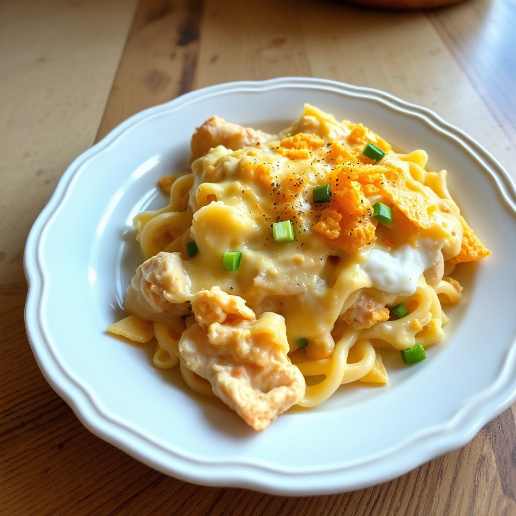Cremige Hähnchen-Käse-Auflauf