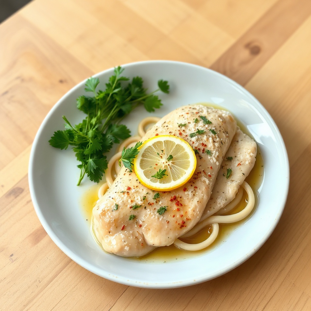 Zesty Zitronen-Kräuter-Hühnchen Scaloppine