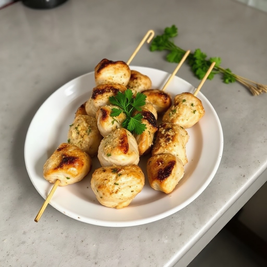 Würzige Kräuter-Grillhähnchen-Spieße