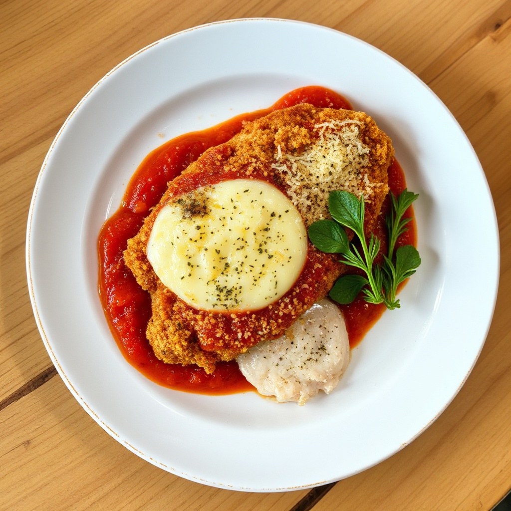 Knuspriger Hähnchen Parmigiana Auflauf