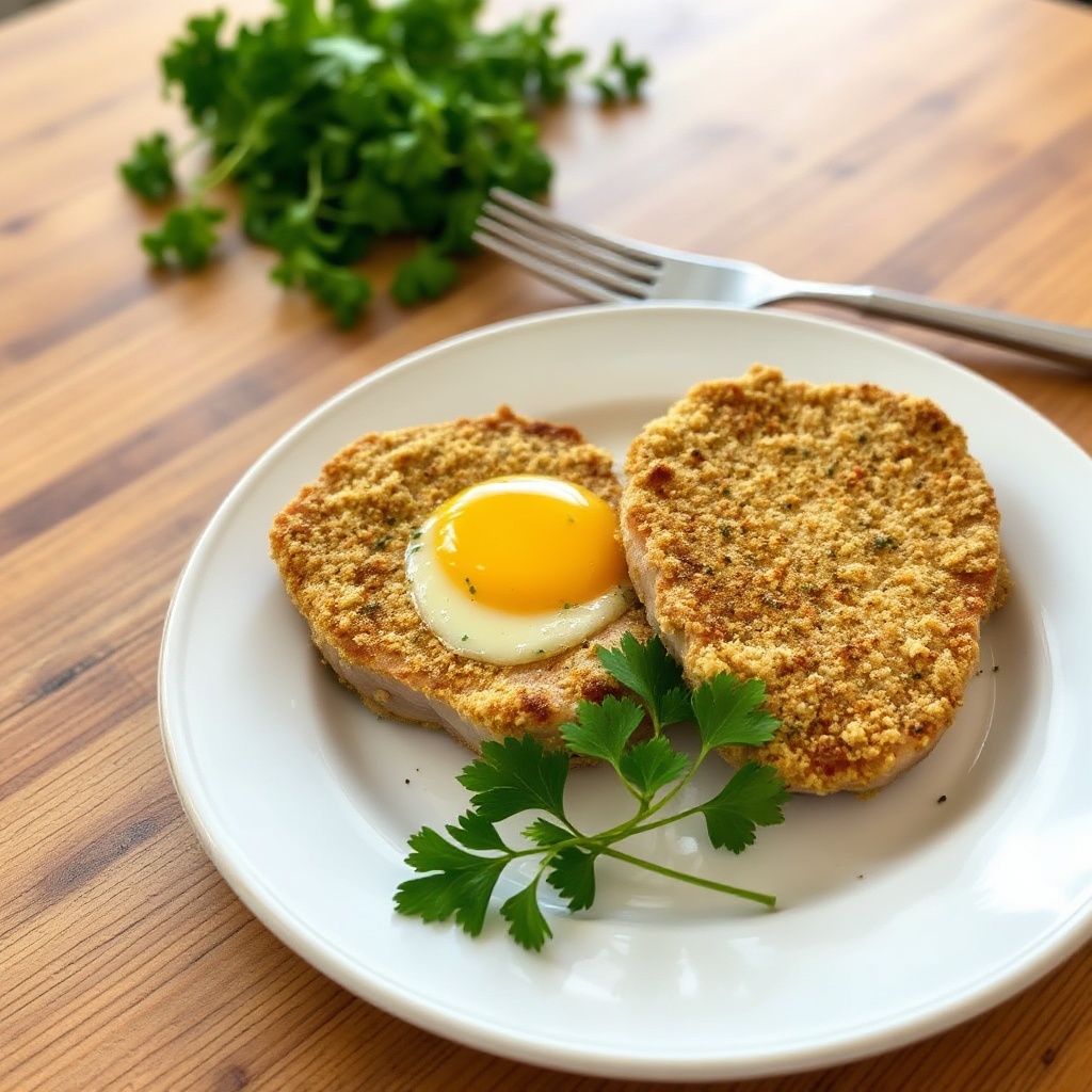 Knusprige Kräuterkruste Schweinekoteletts