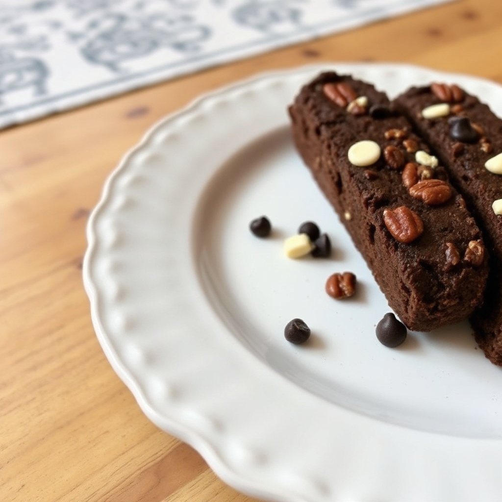 Decadent Chocolate Pecan Biscotti