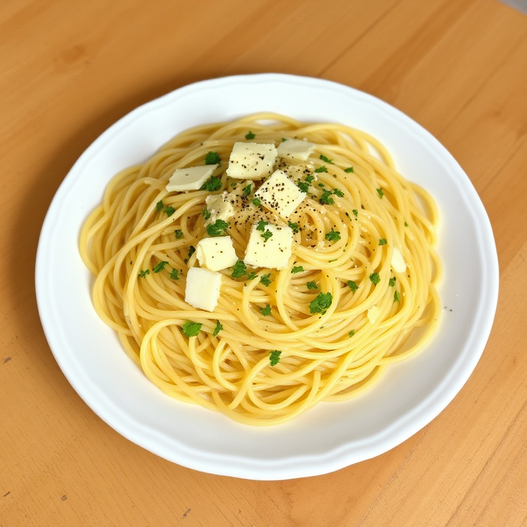 Knoblauchbutter Engelshaar Pasta