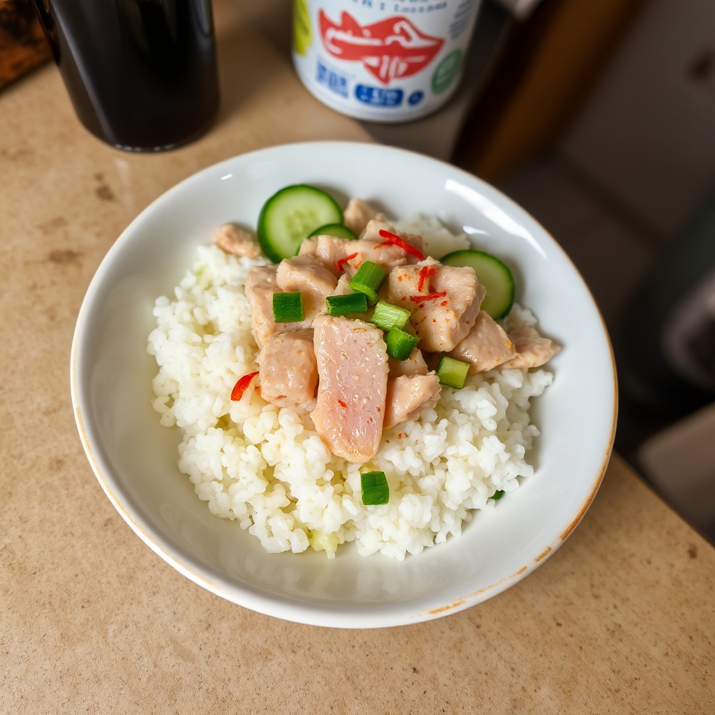 Tuna and Cucumber Rice Bowl