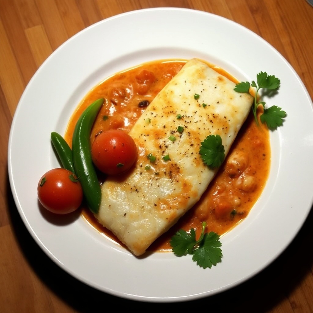 Sogliola in Salsa Cremosa di Pomodoro Piccante
