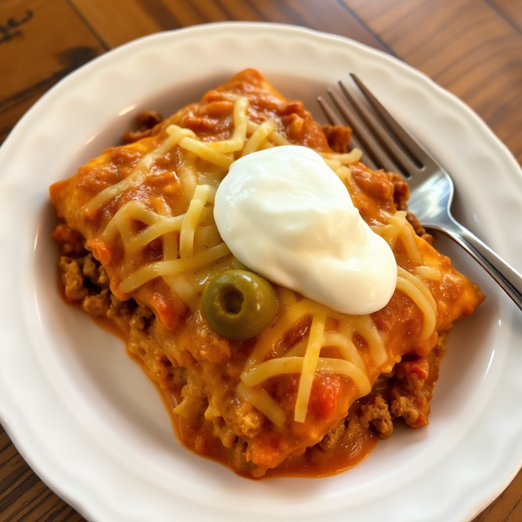 Casseruola di Enchilada di Manzo Cremosa