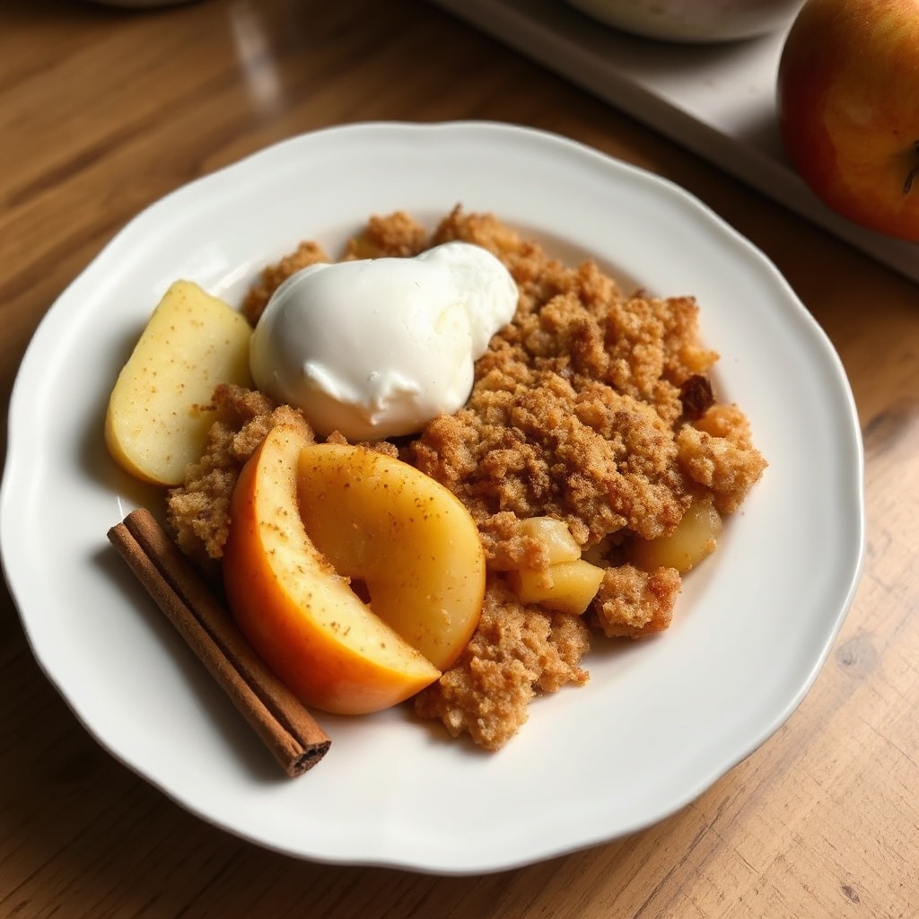 Delizia di Crumble di Mele e Cannella